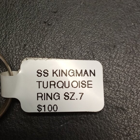 Sterling Silver Turquoise Ring Sz. 7 Handcrafted By Native American Artisan - Picture 5 of 6